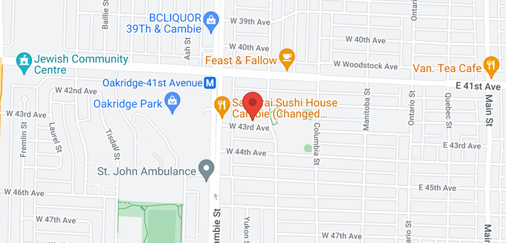 map of 407 W 43RD AVENUE